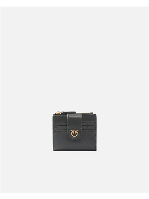 portafoglio piccolo in pelle liscia con logo Pinko | 103610 A0F1Z99Q